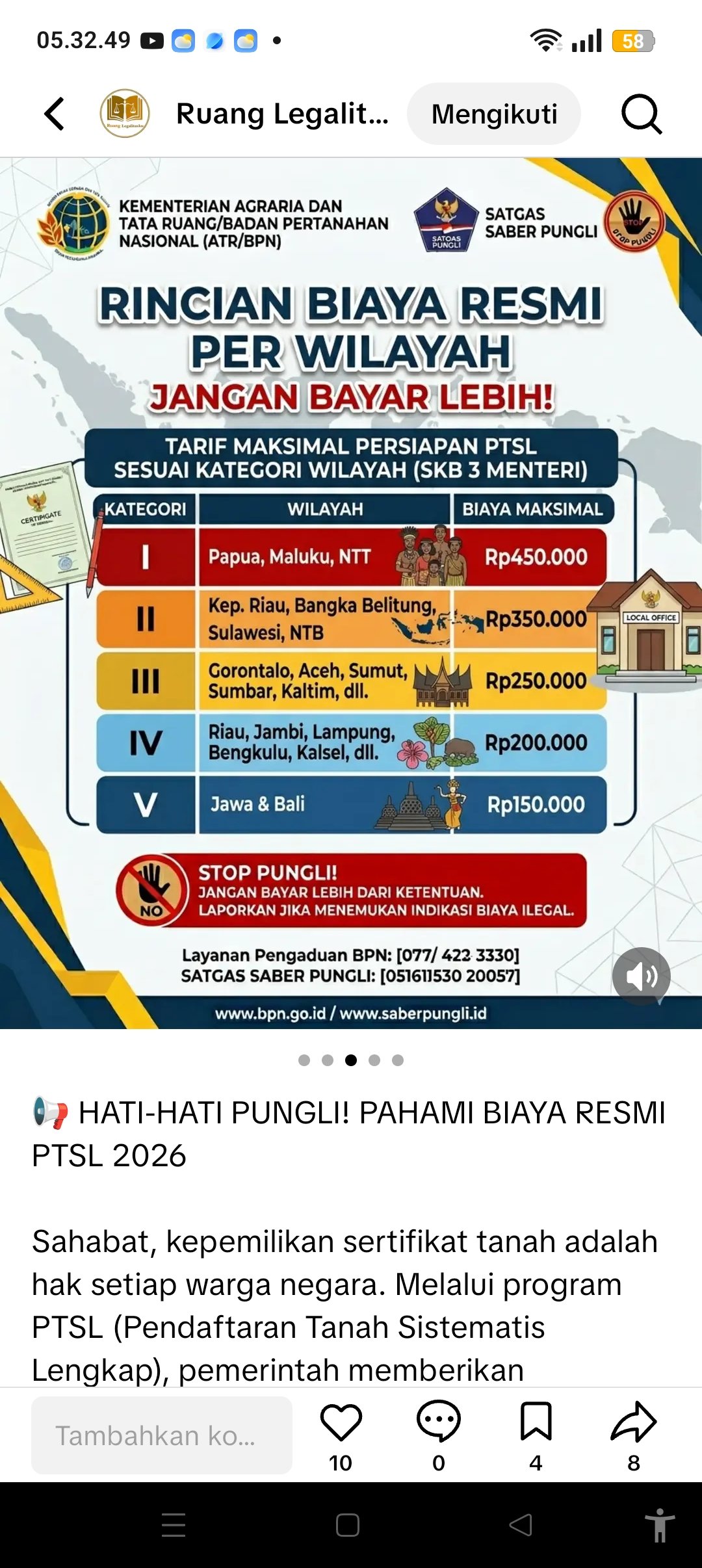 Resmi, Biaya PTSL Tahun 2026