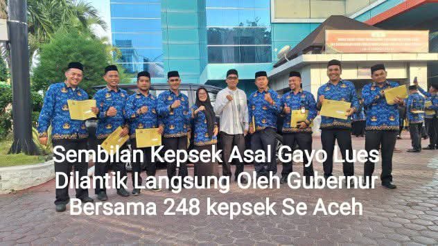 Sembilan Kepala SMA/SMK Gayo Lues dilantik Gubernur Aceh